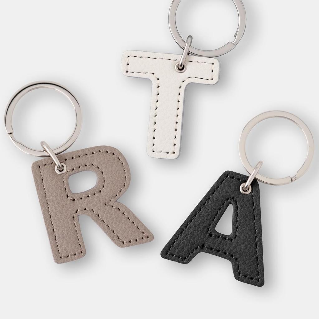 Slip-On Alphabet Keychain N White JAK-1401 Made In Japan Monotone Gift