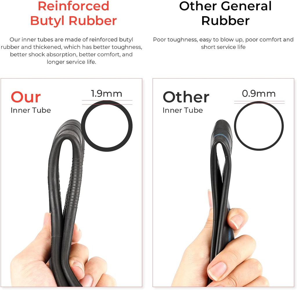 Enhanced 90/65-6.5 with 90 Degree Bend Replacement Tube for Dualtron Thunder Speedual Plus Zero 11X