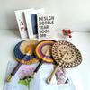 Hand Woven Seaweed Fan Wall Mounted Decorative Fan Summer Cooling Hand Fan