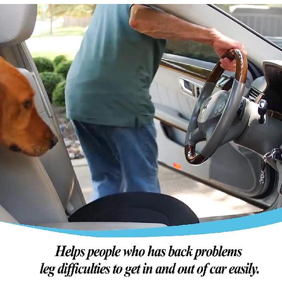 360 Degree Swivel Seat Cushion for Car/Portable Rotating Memory Foam Car Seat Pad/ Non-Slip Auto Round Disc Rotary Chair Cushions Pad for Elderly or
