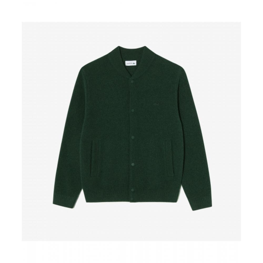 

LacoSte Men S Boucle Stadium Cardigan [dark Khaki] 003