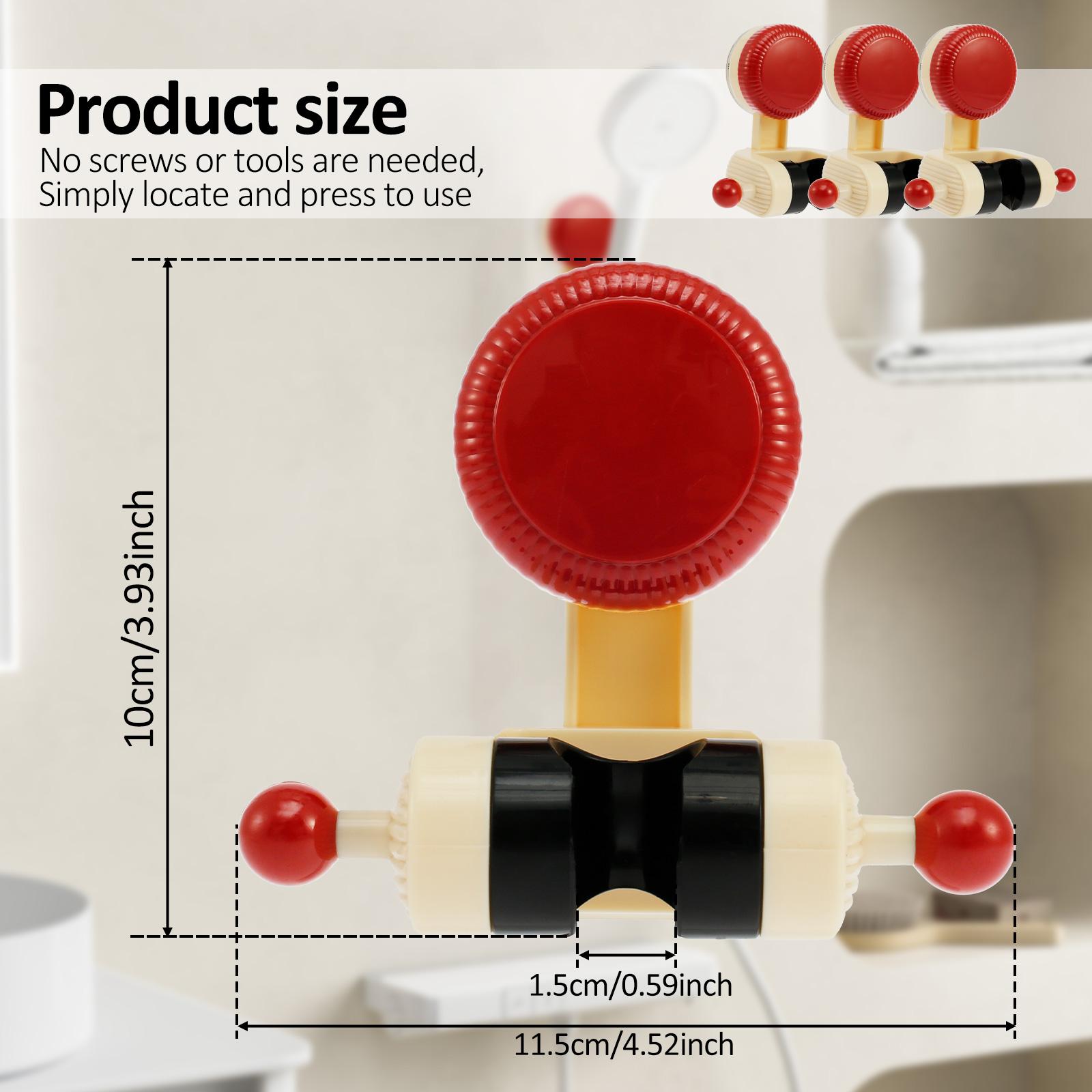 

3PCS Suction Cup Shower Head Holder Adjustable Shower Head Bracket Wall Mounted Handheld Removable Handheld Showerhead Holder 3PCS One Set красный