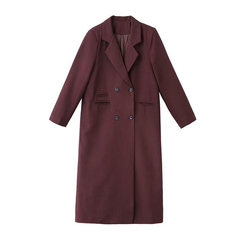 Windbreaker Coat for Women Spring and Autumn New Korean Style Loose Casual Mid-length Over-the-knee Coat