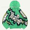 American Flame Skull Frame 3D Printed Hooded Sweatshirt, Vintage High Street Loose Trendy Brand Pullover Sweatshirt