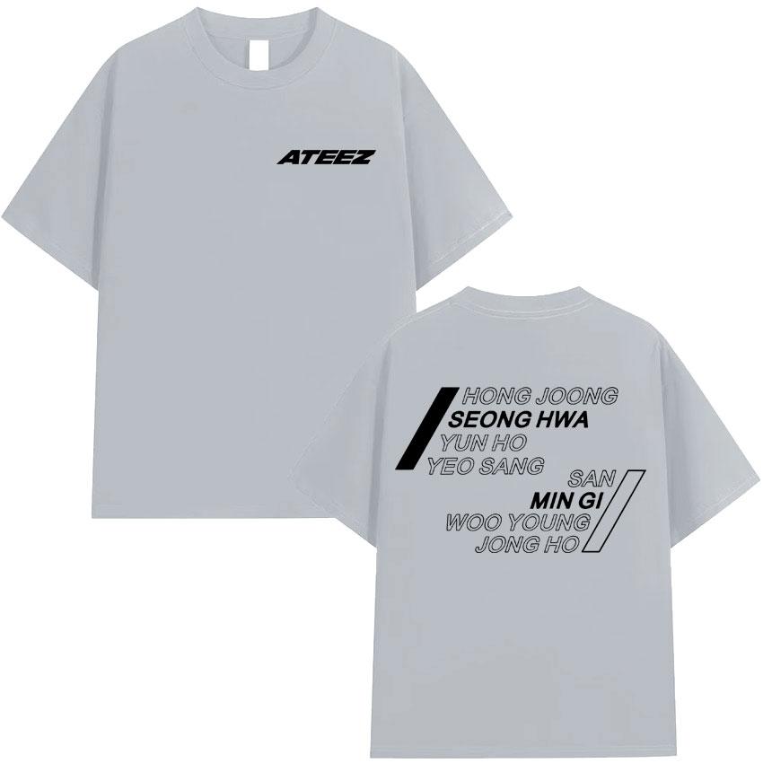 Ateez 2025 World Tour Tshirts Hongjoong Seonghwa Yunho Yeosang San Mingi Wooyoung Jongho Graphic Short Sleeve Tshirt Streetwear