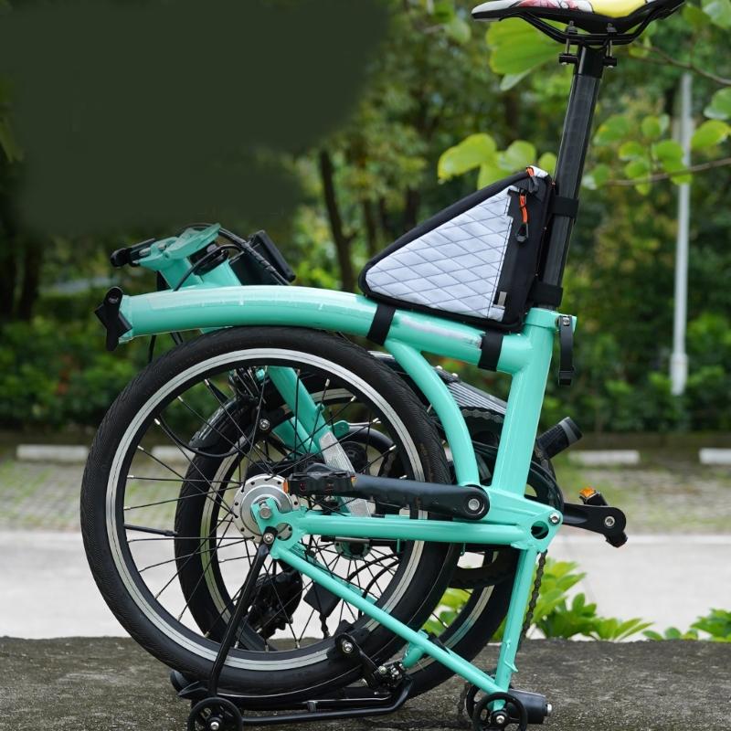 Bikes Front Frame Bag Cycling Front Saddles Bag Bicycles Front Top Tube Pouches Triangular Storage Bag for Folding Bike
