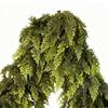 Artifical Green Pine Wreath Dense Christmas Vines Faux Garland for Fireplace Tree Mantel Outdoor Porch Indoor Stair Table Door