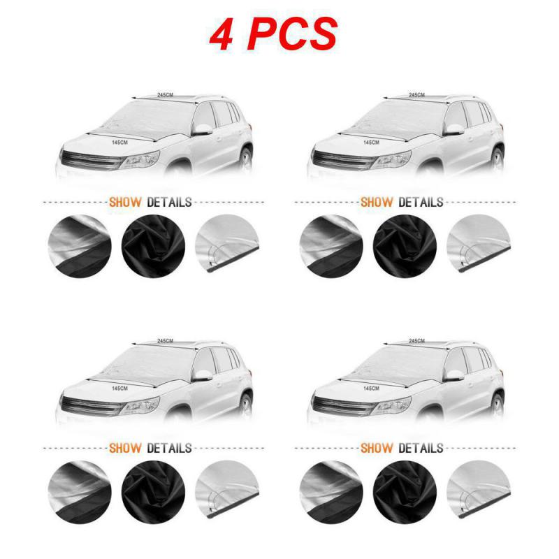 2~5PCS Magnetic Car Front Windscreen Cover Automobile Sunshade Cover Car Windshield Snow Sun Shade Waterproof Car Cover