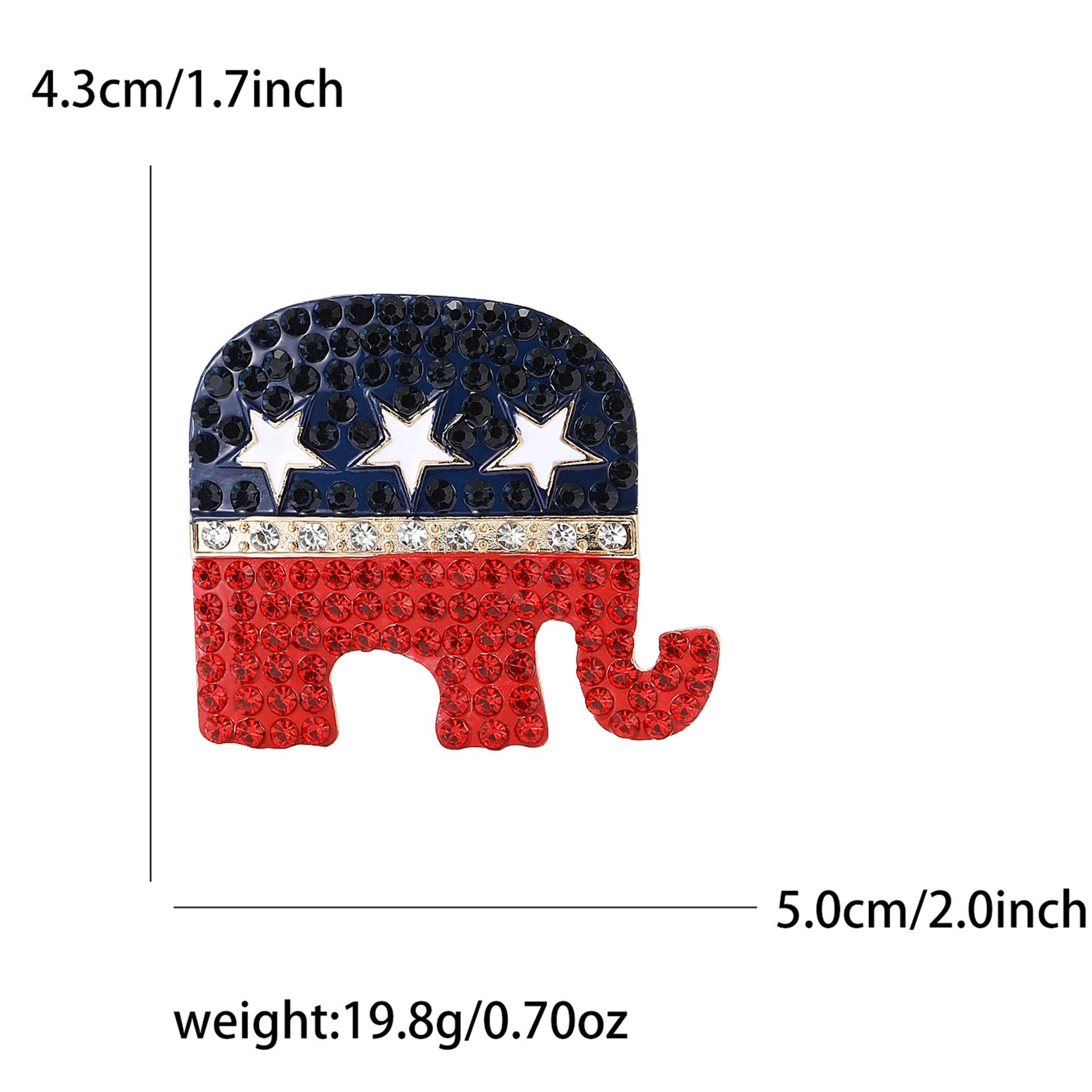 

Модная брошь из сплава «Республиканец» в виде слона, высококачественная креативная мужская и женская одежда, украшение для корсажа