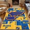 St. Louis Blues Hockey Logo Design Patterned Carpet, Non Slip Mat Suitable for Living Room and Bedroom Sofas