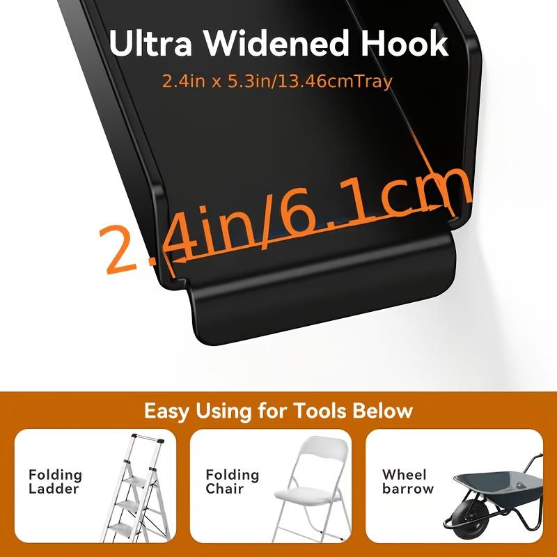 Heavy Duty For Ladders, Chairs& Patio Furniture Wall Mount Storage Hanger 1pc Luggage Hook For Garage Wall