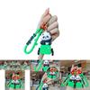 Adorable Cartoon Panda Keychain With Wind-up Car For Backpack Decoration