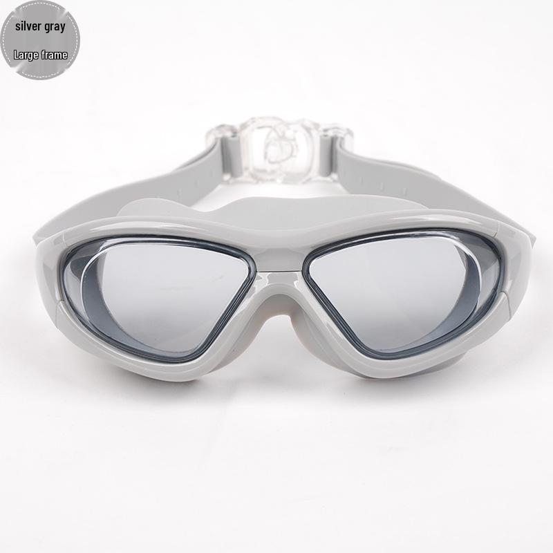 High-Definition Anti-Fog Electroplated Swimming Goggles with Silicone Straps