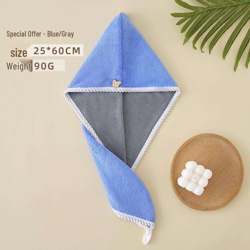 

Women s Quick-Dry Coral Fleece Hair Cap - Double-Layer, Water-Absorbent Bath Towel, Customizable Logo 25x65 cm