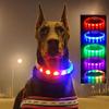 1PC Coleira de cachorro de silicone com LED recarregável USB Coleira de cachorro luminosa Anti-perda/acidente de carro Coleira de segurança para animais de estimação com luz para acessórios para cães