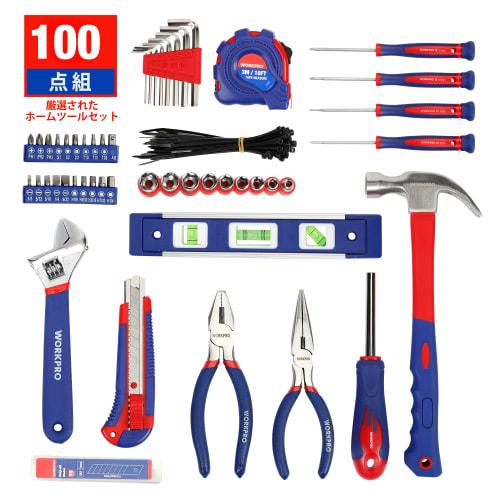 WORKPRO Home Tool Set, Garage Tool Set, Everyday Tool Kit for DIY, Home Repairs, Furniture Assembly, and Home Maintenance, Includes Storage Bag