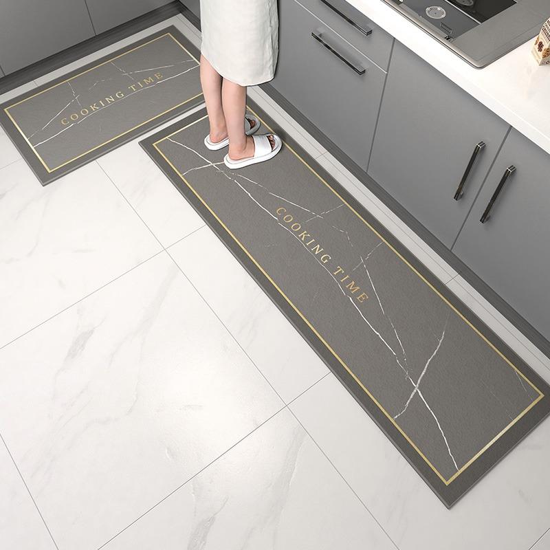 Rug for Kitchen Floor Mat Water-absorbing Non-slip Foot Mats Runway Long Carpet Black Carpets Minimalist Home Decoration Rugs