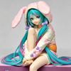 Hatsune Miku Anime Figurine Rabbit Ear Pajamas Kawaii Tabletop Decorations Action Figures Doll Model Children Toy Gift