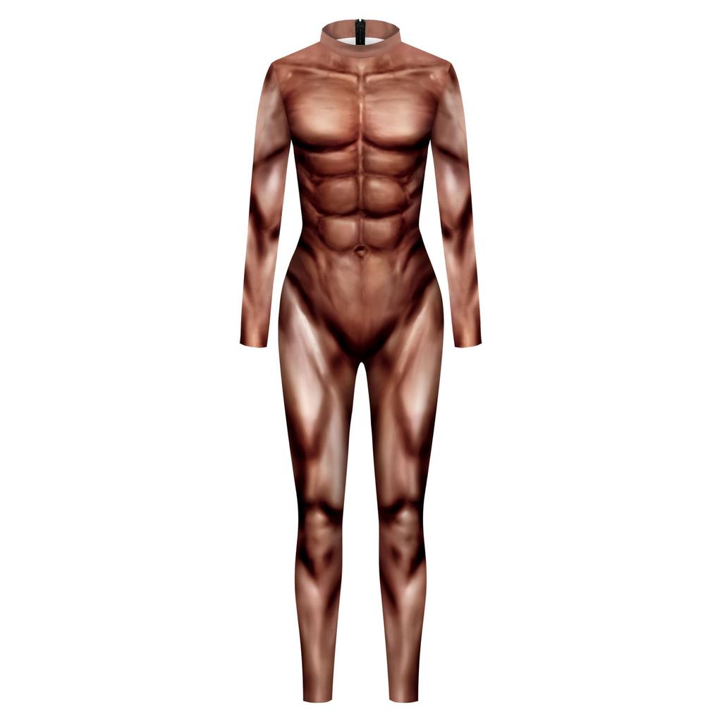 [Anewslan] Giant Muscle Cosplay 3D Printed Suit, Full Body Zentai Costume for Halloween