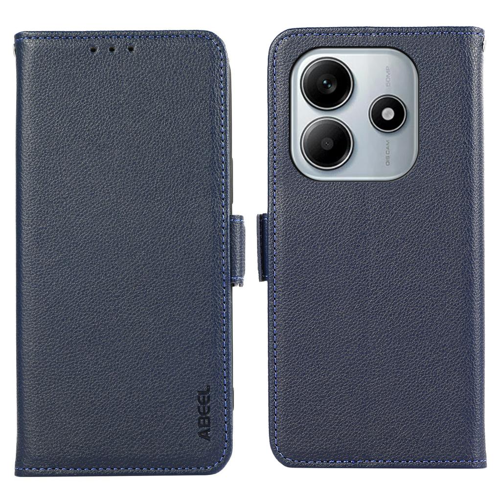For Xiaomi Redmi Note 14 4G (163.25x76.55x8.16mm) Case Litchi Texture Leather RFID Blocking Phone Cover