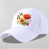 Fashionable Men's and Women's Floral Butterfly Summer Fashionable Duckbill Hat Same Style Couple Baseball Cap Sun Shading and Outdoor Hat