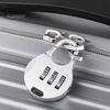 Combination Lock 3 Digit Padlock User-Friendly Compact Design Portable Multipurpose Resettable Travel Suitcase Password Lock