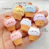 5 szt. Kawaii Urocze 3D kreskówkowe trójwymiarowe kotek lody Żywica Figurki do scrapbookingu Rękodzieło Dekoracja domu