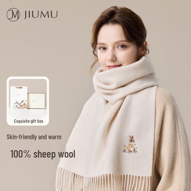 

JIUMU Women s Pure Wool Scarf & Shawl