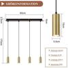 Lampe suspendue - NETTLIFE - Modèle 170x60 - 4x GU10 - Métal noir - Scandinave/Moderne
