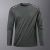 Men's Quick Drying Round Neck T-shirt Long Sleeve Men's Ice Silk Thin Fitness Running Top Bottoming Long Sleeve