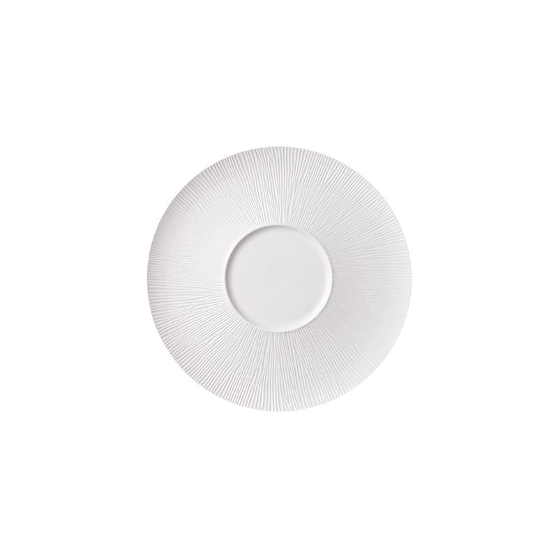 Creative White Top-grade Western Steak Dinner Plate French Tableware Top-grade Home Kitchen Pasta Vegetable Round Tray