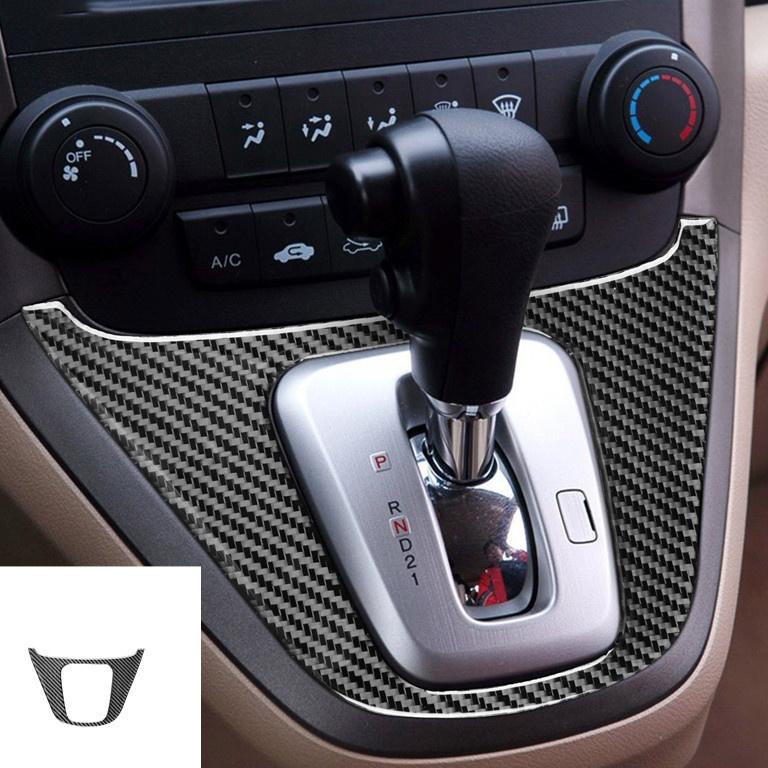 Carbon Fiber For LHD/RHD Honda CRV 2007-2011 Gears Shift Panel Center Decorative Trim Stickers Cars Car-styling