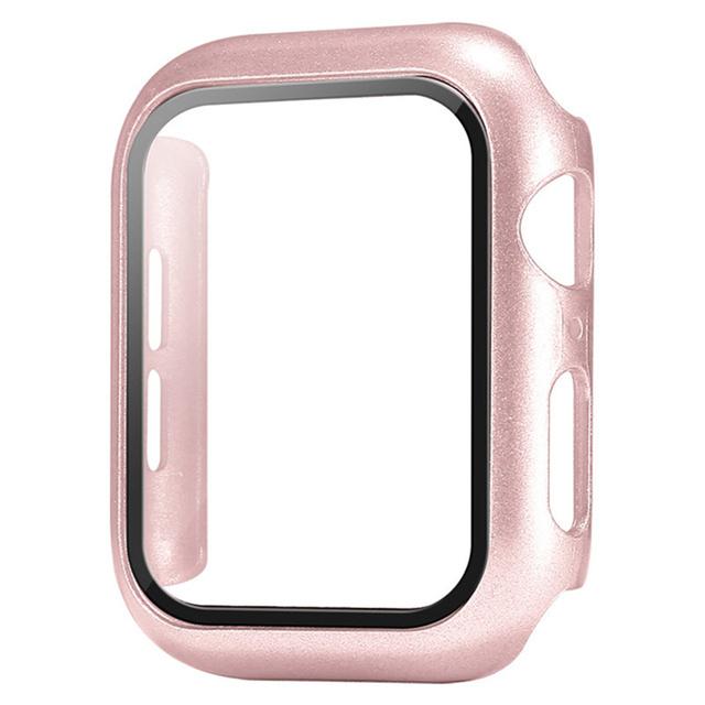 Gehärtetes Glas+Hülle für Apple Watch 46mm 44mm 45mm 41mm 40mm 42mm Displayschutz für iwatch Serie 10 9 8 7 6 SE 5 Zubehör