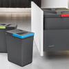 Emuca Ensemble de recyclage moderne waste bin set 24-44L grey anthracite