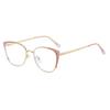New Cat Eye Anti-blue Light Glasses Women Men Metal Spring Leg Eyeglass Frame Optical Computer Glasses Wholesale