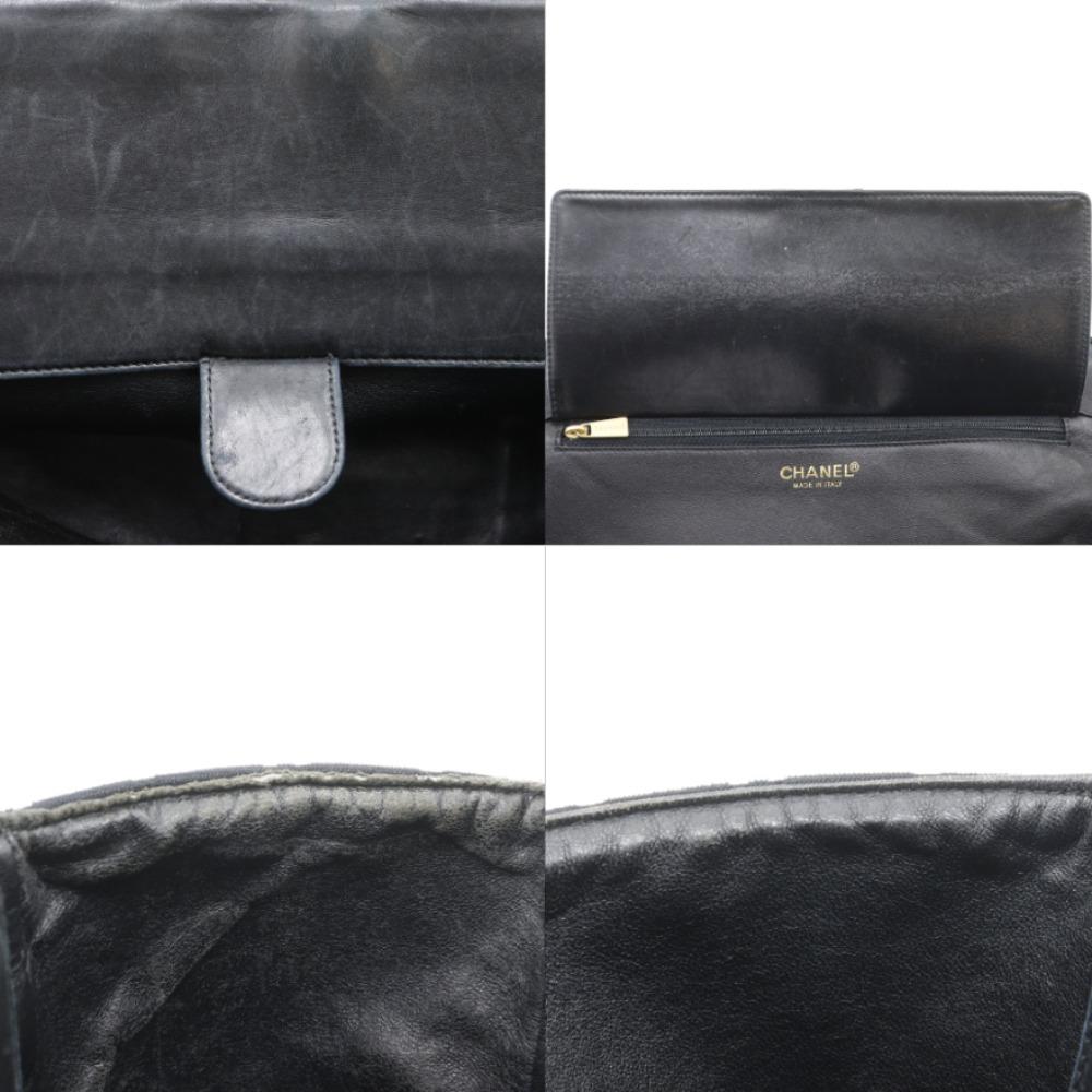 Chanel Borsa a tracolla tote Borsa tote Barra di cioccolato Marchio COCO nero Jersey Donna Usato