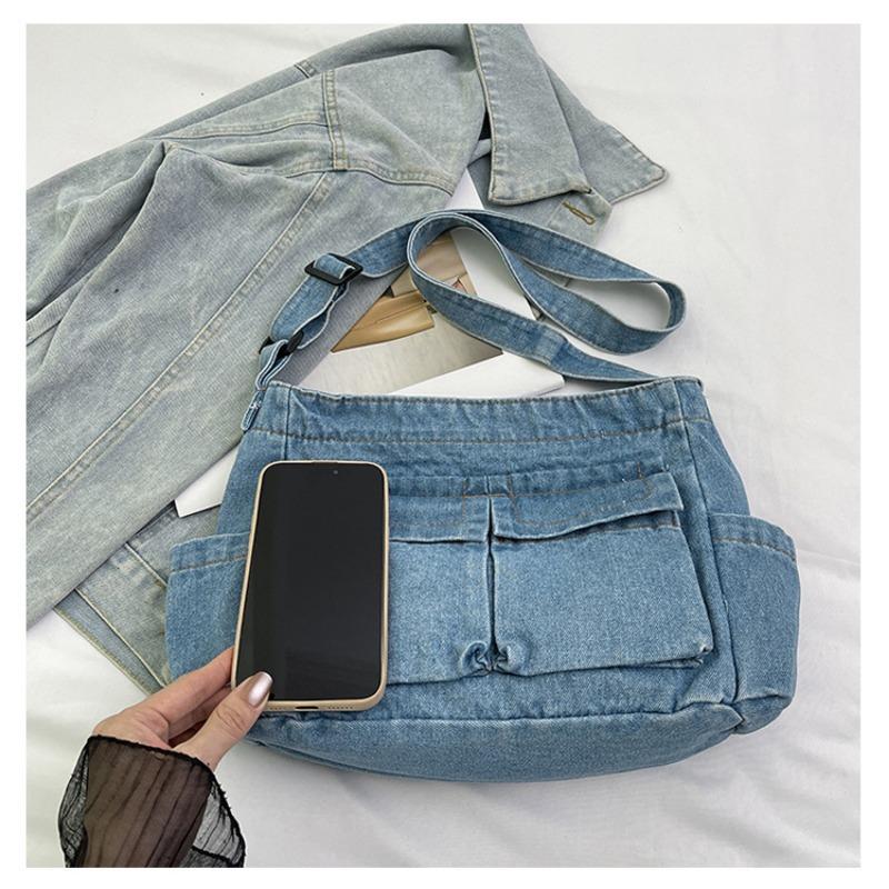 Denim Shoulder Bag Vintage Large Capacity Crossbody Bag