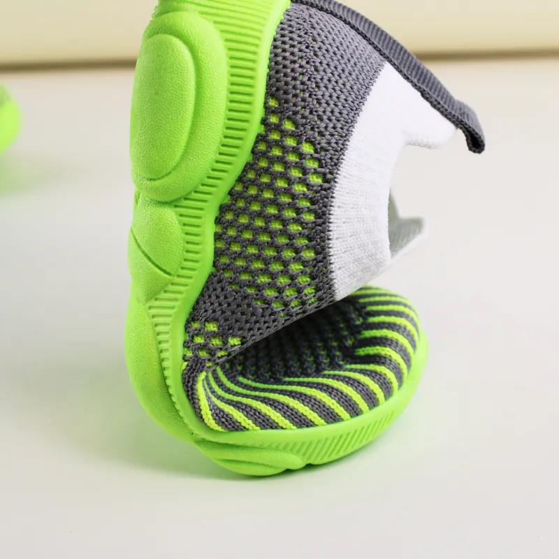 Dětská obuv na jaro a léto Chlapecká barevná sportovní obuv Prodyšná měkká podrážka Protiskluzová obuv pro volný čas Lehká dívčí obuv