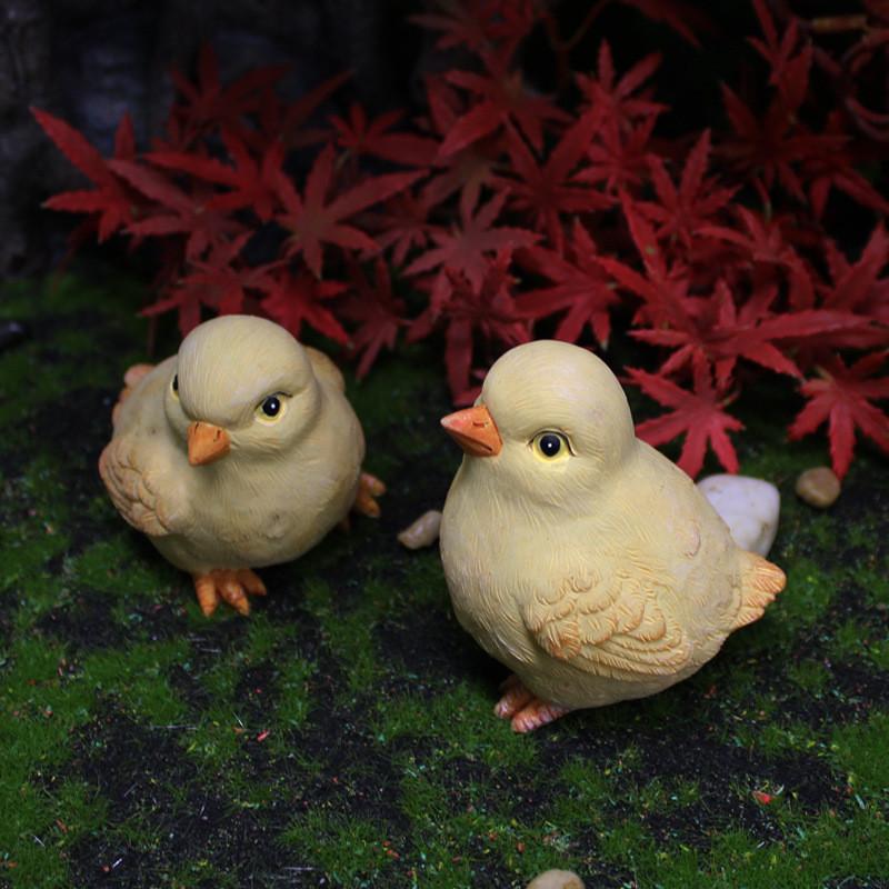 Resin Decor Animal With Chick Design For Garden Micro Landscape Patio Ornament