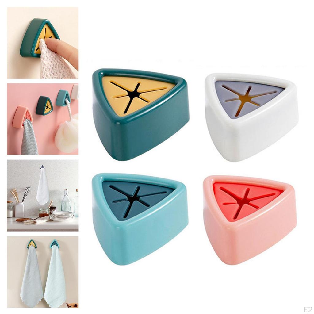 Household Towel Hooks Holder Rag Organizer Push Hook Rack
