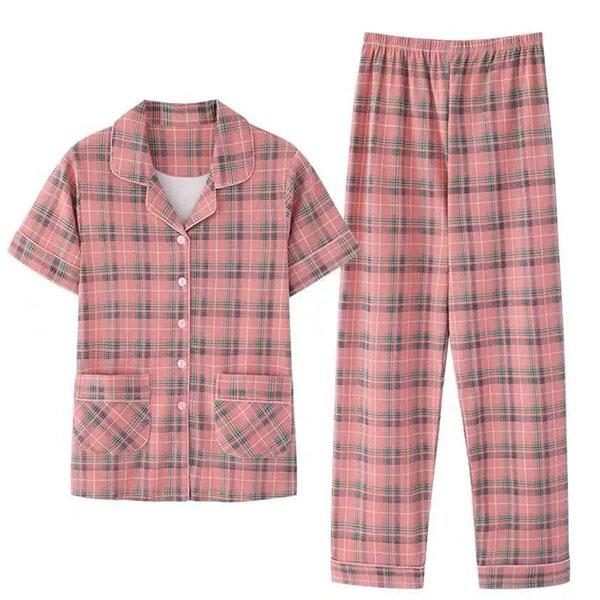 

Женские весенние однотонные полосатые пижамы больших размеров, женские летние свободные удобные домашние повседневные костюмы M