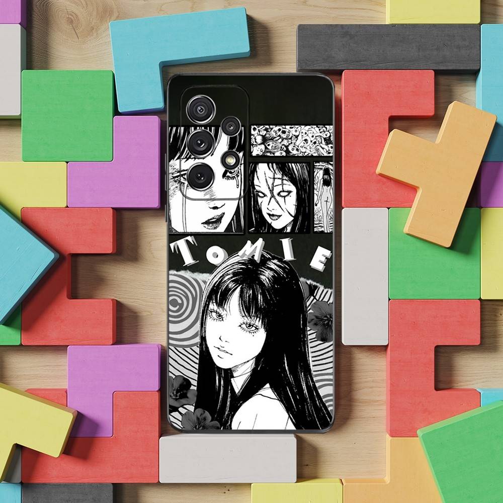 Comics J-Junji Ito T-Tomie Phone Case For Samsung S25,S24,S23,S22,S21,S20,S10,Ultra,Plus,Lite,FE,Soft Silicone Black Cover