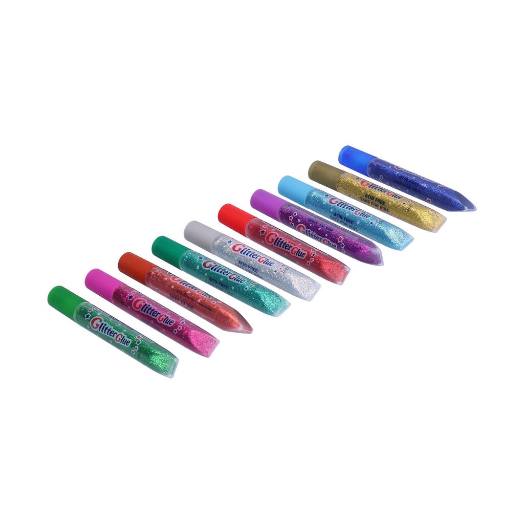 Třpytivé lepidlo v tužce Omyvatelný zlatý prášek Potřeby pro umění a řemesla pro děti MalováníKlasické 10 kusů