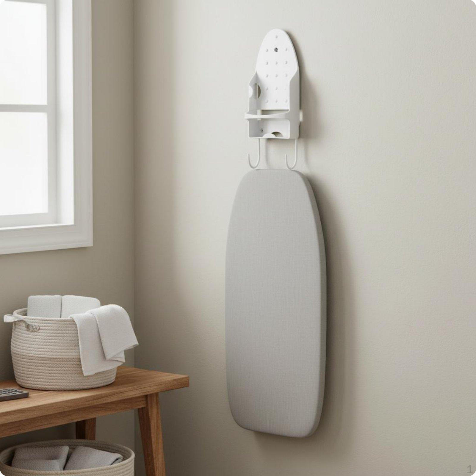 Wall Iron Holder Space Saving Board Rack Easy to Install Ironing Mount for