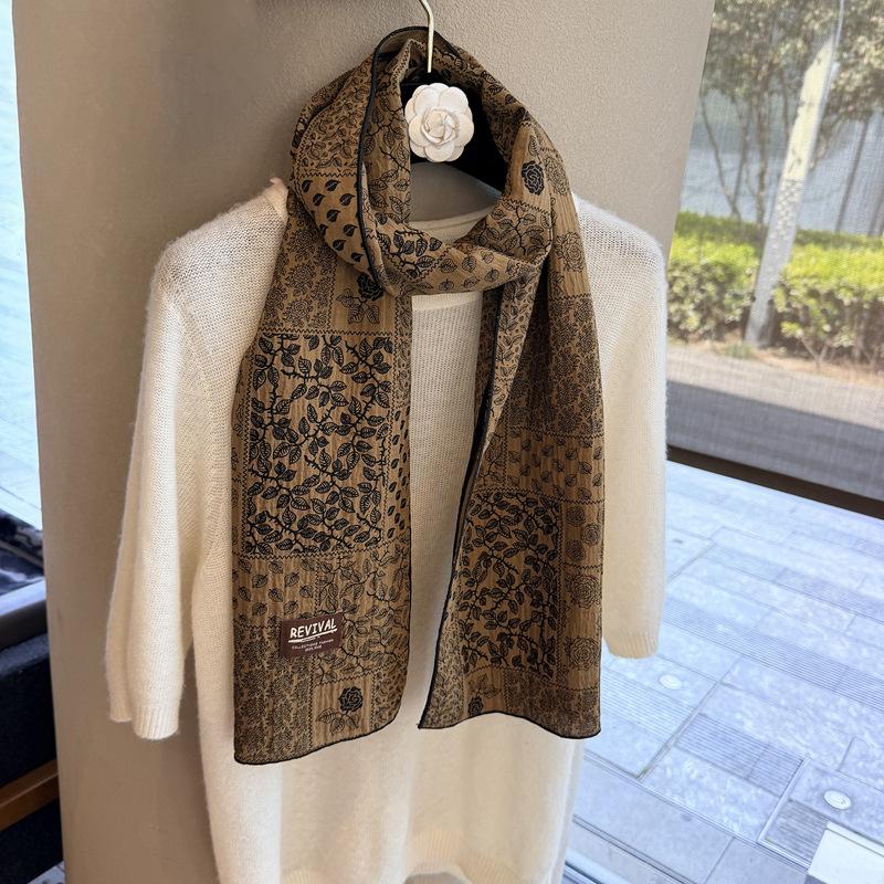Cotton and Linen Scarf Autumn and Winter New Fashion Headscarf Silk Scarf Long Scarf Thin Neck Protection Decorative Scarf Versatile Scarf Shawl