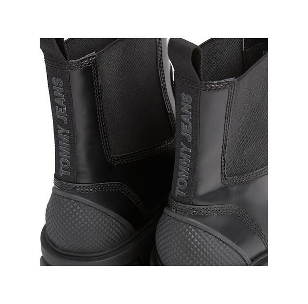 Ботинки челси Tommy Jeans Tjw Chunky, смешанные материалы, EN0EN02375, чёрные