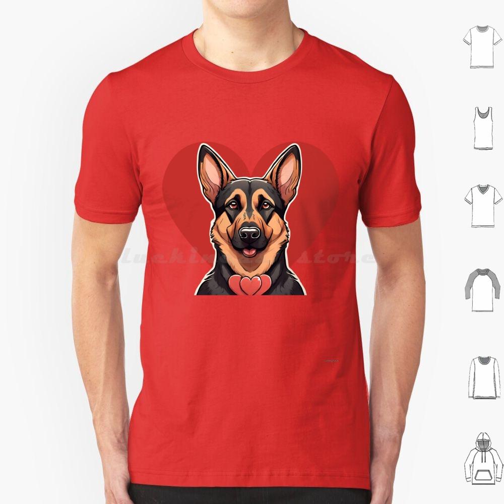 Cute Valentine German Shepherd Dog T Shirt Men Women Kids   Valentine Valentine Dog German Shepherd Cute Dog Dog In Heart