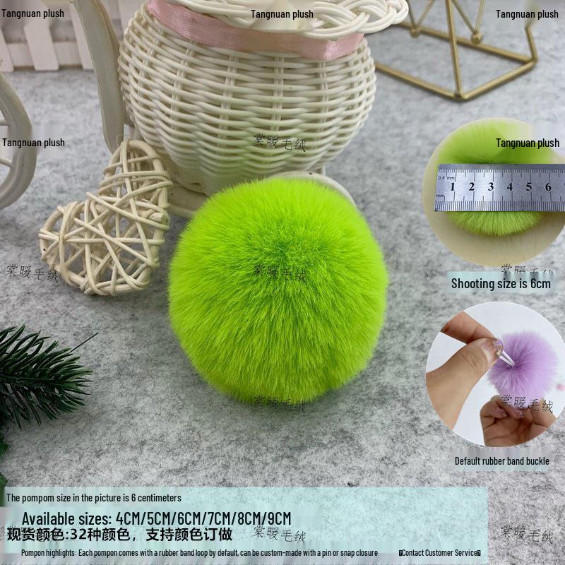 Multi-Color Faux Rabbit Fur Pom Pom for Bags, Clothing, Shoes, and Hats