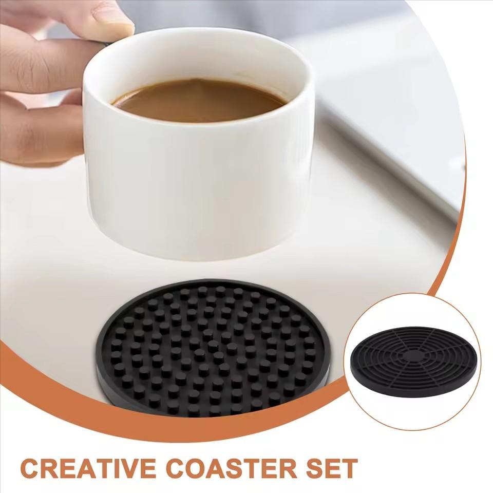 

Силиконовые подставки Bebida Coaster, 3/6 шт., устойчивые к калориям, бандежа-де-копо, Esteira De Secagem Proteção Superior Da Mesa Antid 1pcs&Round