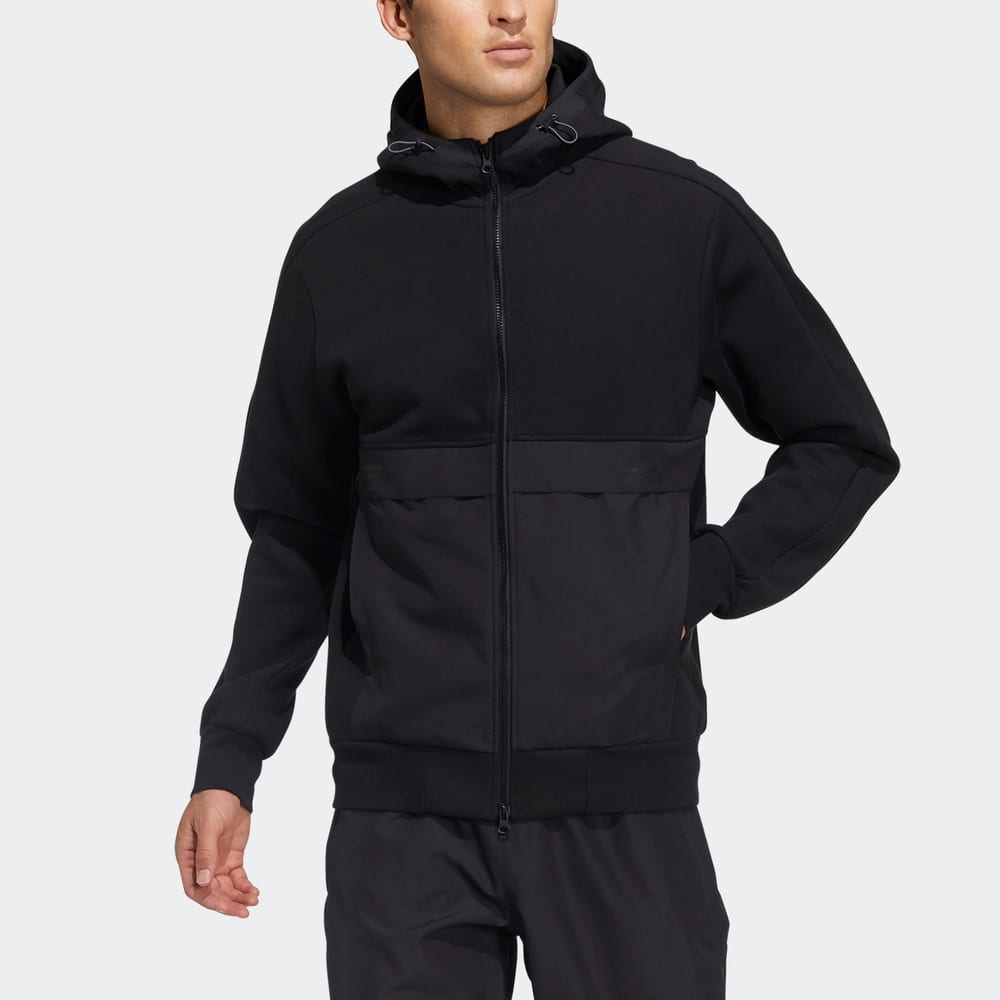Adidas Jackets Men's Black Hooded Moderate Instructor GP0962